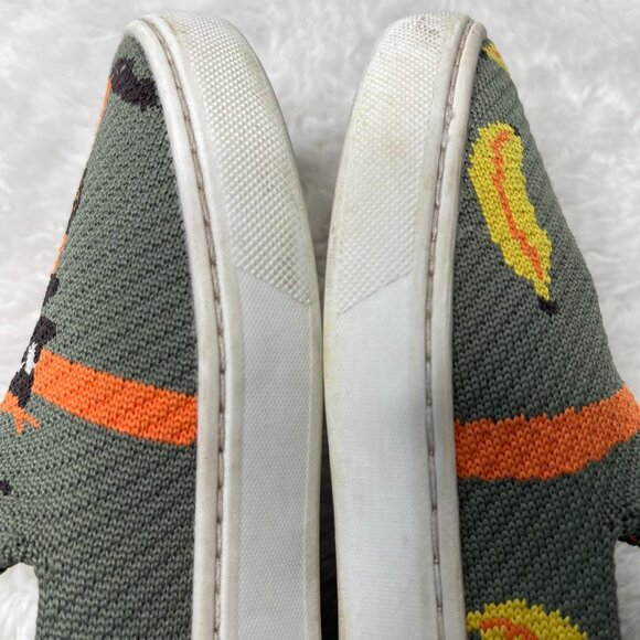 Rothy’s Kids Dark Green Monkey Banana Slip On Sneaker Shoes Size 2 - Picture 9 of 14